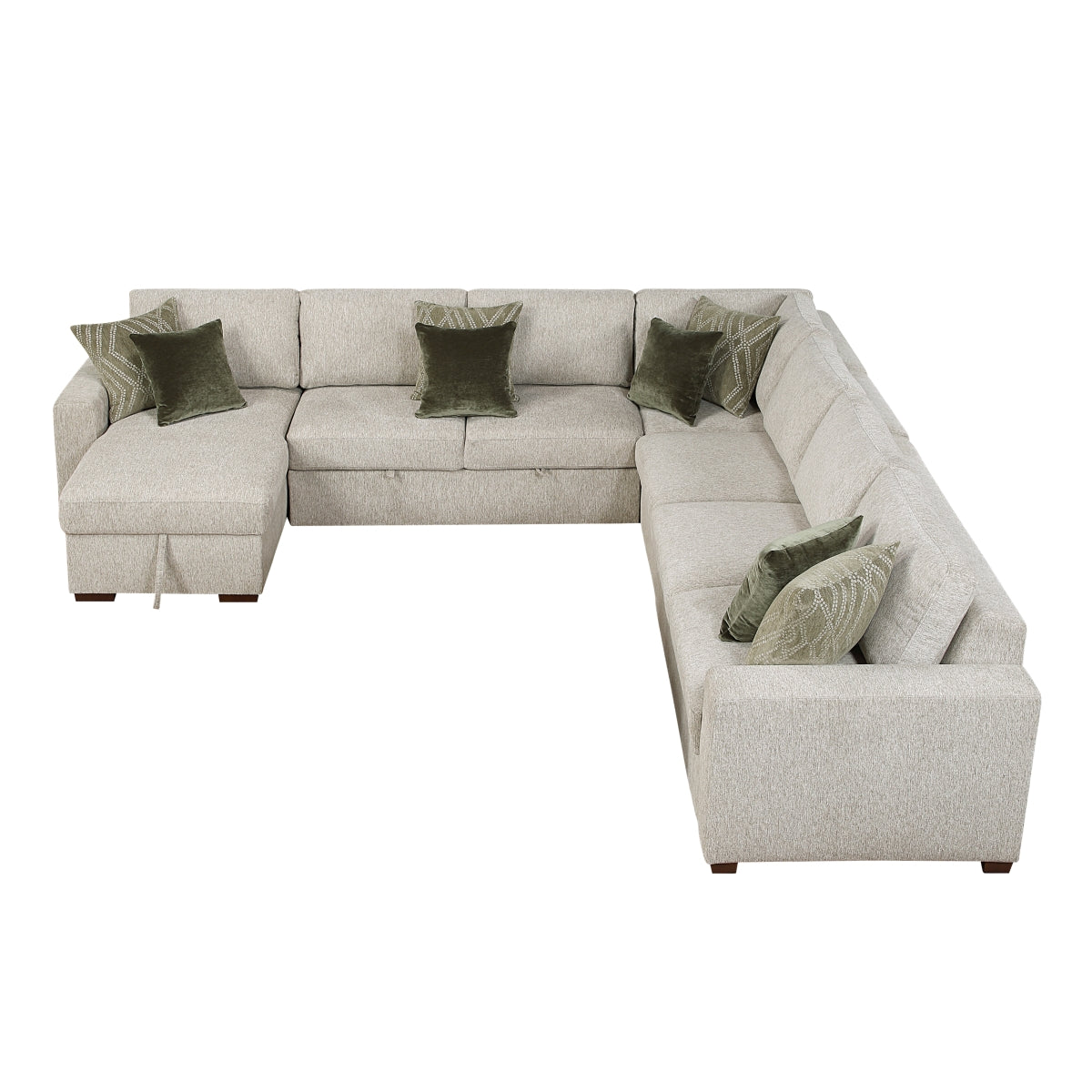 Isla 5-Piece Sectional with Reversible Chaise and Pull-out Bed
