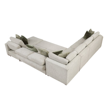 Isla 5-Piece Sectional with Reversible Chaise and Pull-out Bed