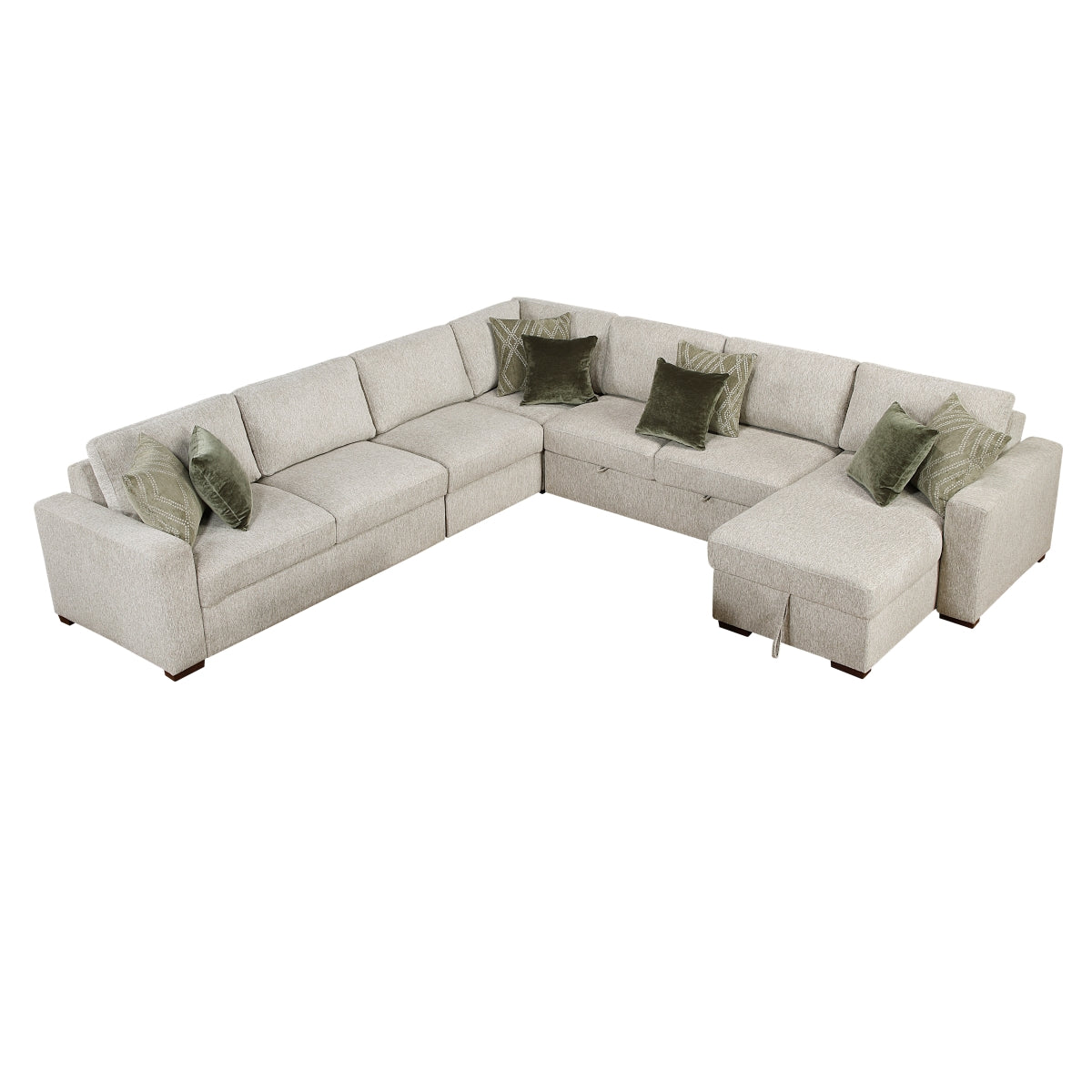 Isla 5-Piece Sectional with Reversible Chaise and Pull-out Bed