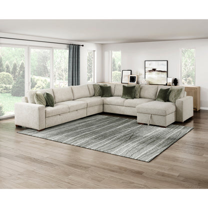 Isla 5-Piece Sectional with Reversible Chaise and Pull-out Bed