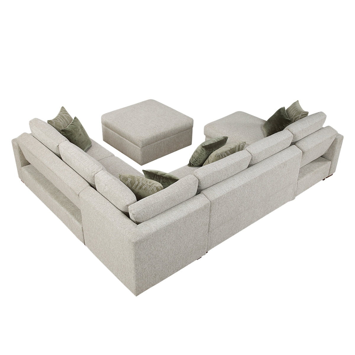 Isla 5-Piece Sectional with Reversible Chaise, Pull-out Bed and Ottoman