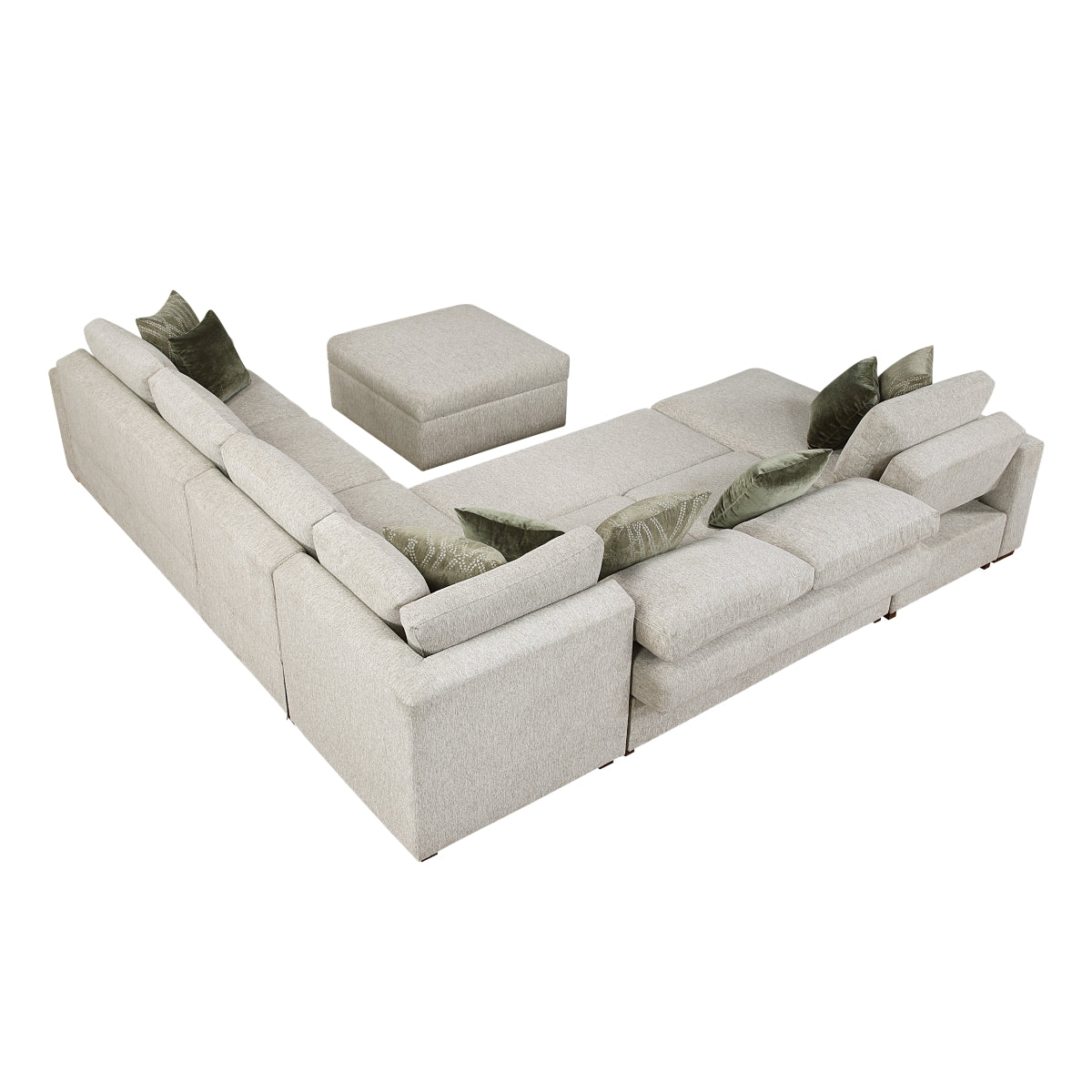 Isla 6-Piece Sectional with Reversible Chaise, Pull-out Bed and Ottoman