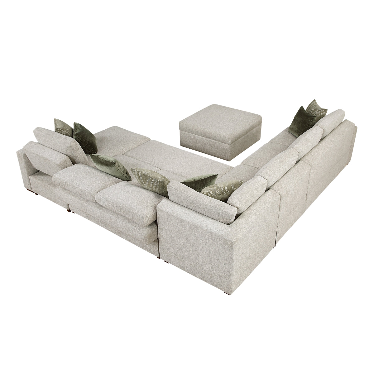 Isla 6-Piece Sectional with Reversible Chaise, Pull-out Bed and Ottoman
