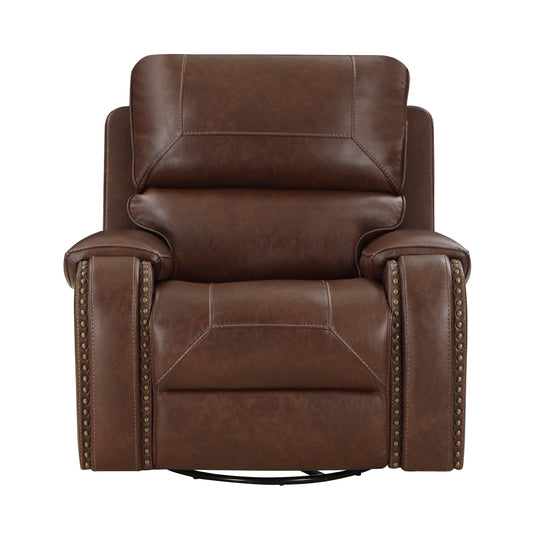 Newnan Swivel Glider Reclining Chair - Brown