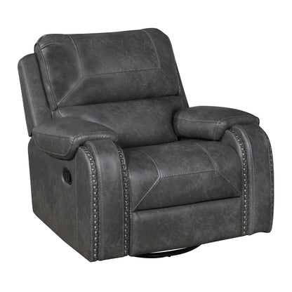 Newnan Swivel Glider Reclining Chair - Gray