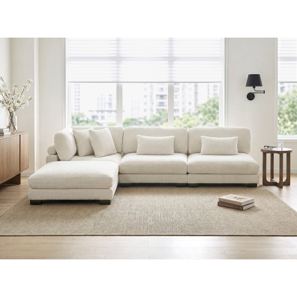 Traverse 4-Piece Modular Sectional with Ottoman