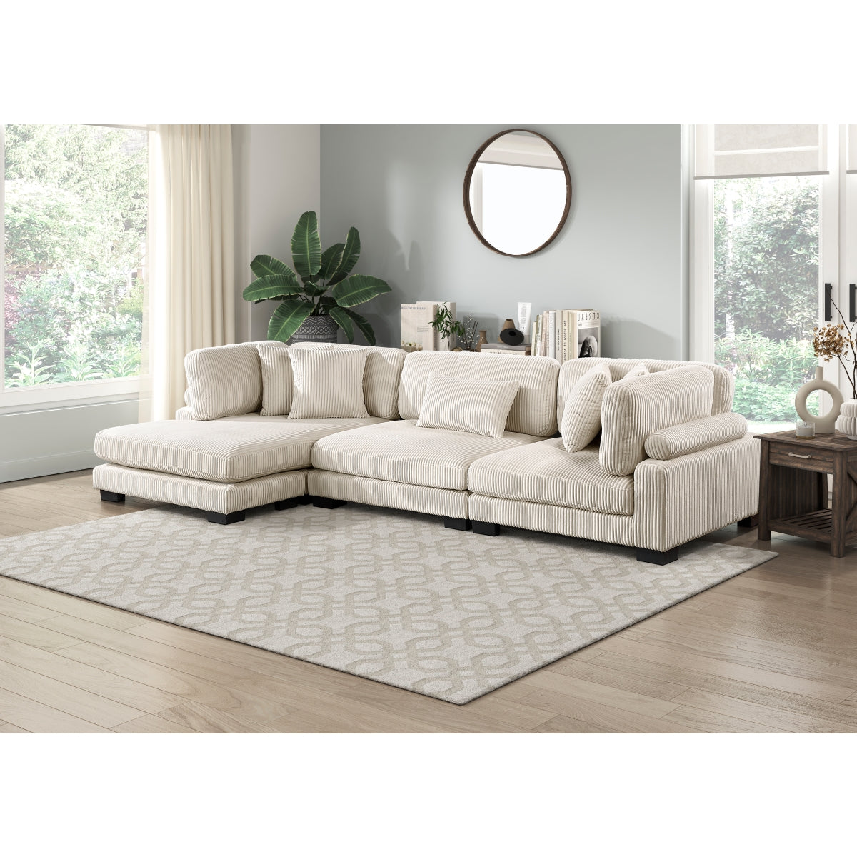 Traverse 3-Piece Modular Sectional with Reversible Chaise