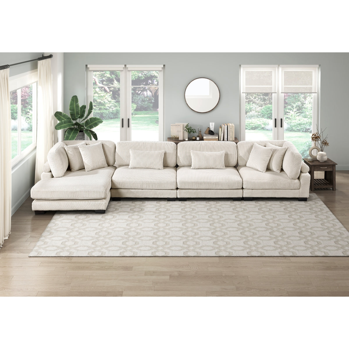Traverse 4-Piece Modular Sectional with Reversible Chaise