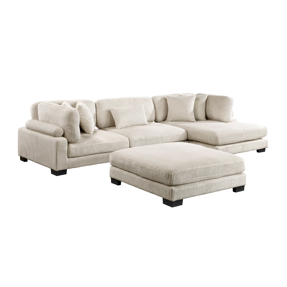Traverse 4-Piece Modular Sectional with Reversible Chaise and Ottoman