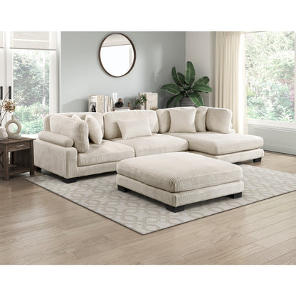 Traverse 4-Piece Modular Sectional with Reversible Chaise and Ottoman