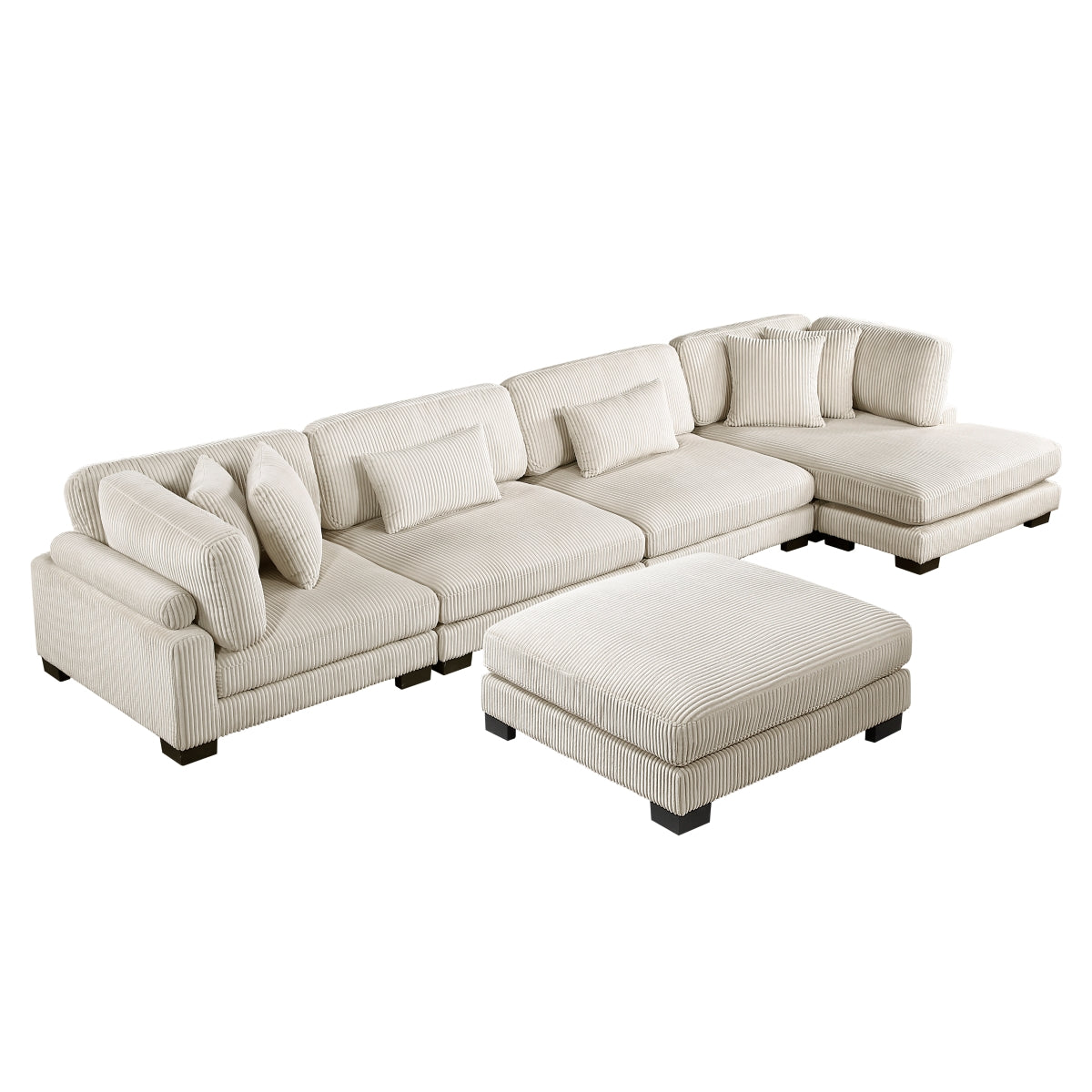 Traverse 5-Piece Modular Sectional with Reversible Chaise and Ottoman