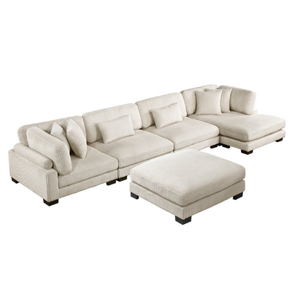 Traverse 5-Piece Modular Sectional with Reversible Chaise and Ottoman