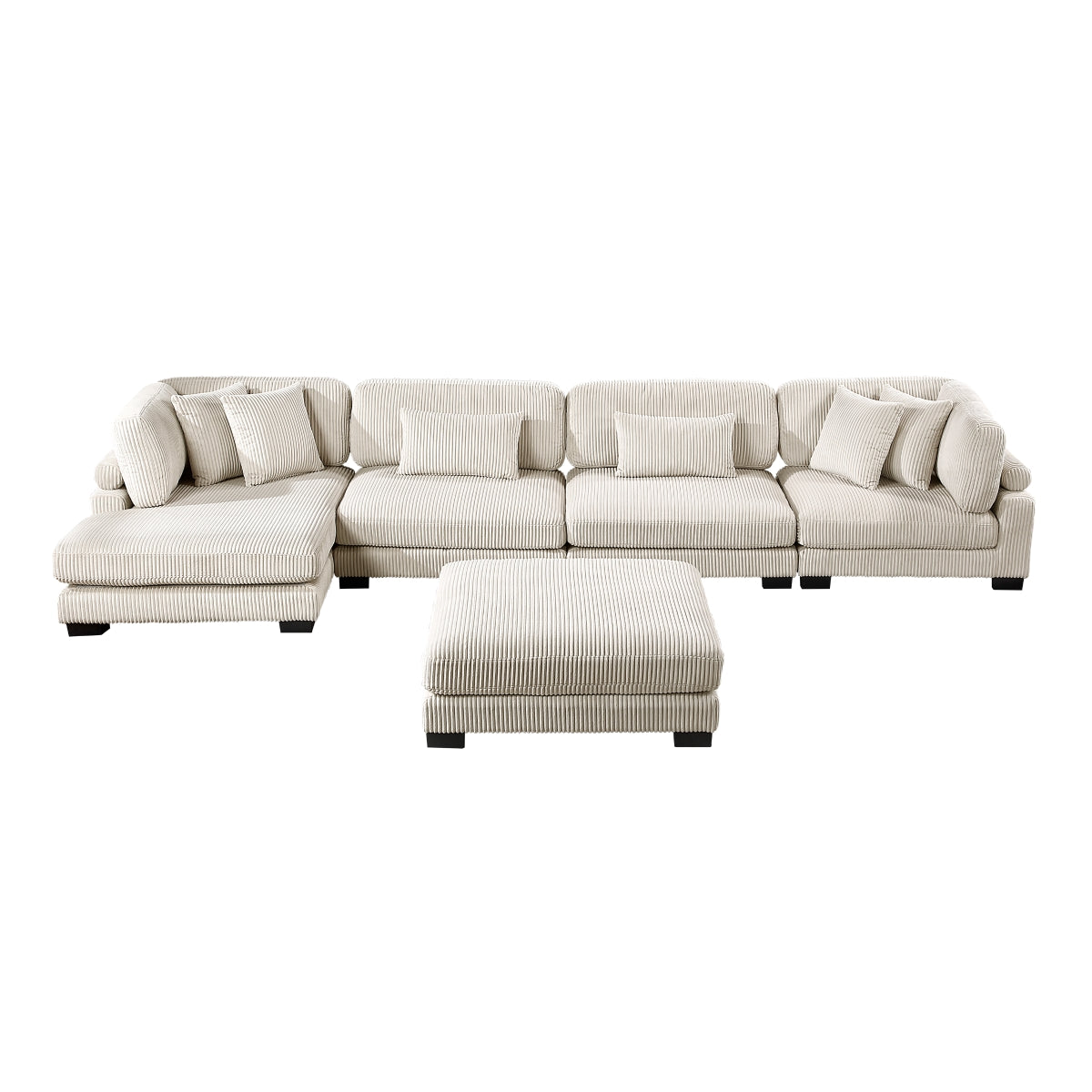 Traverse 5-Piece Modular Sectional with Reversible Chaise and Ottoman