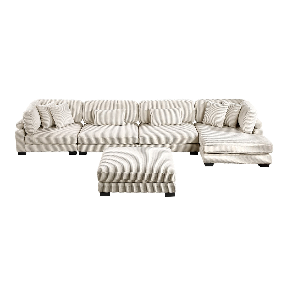 Traverse 5-Piece Modular Sectional with Reversible Chaise and Ottoman