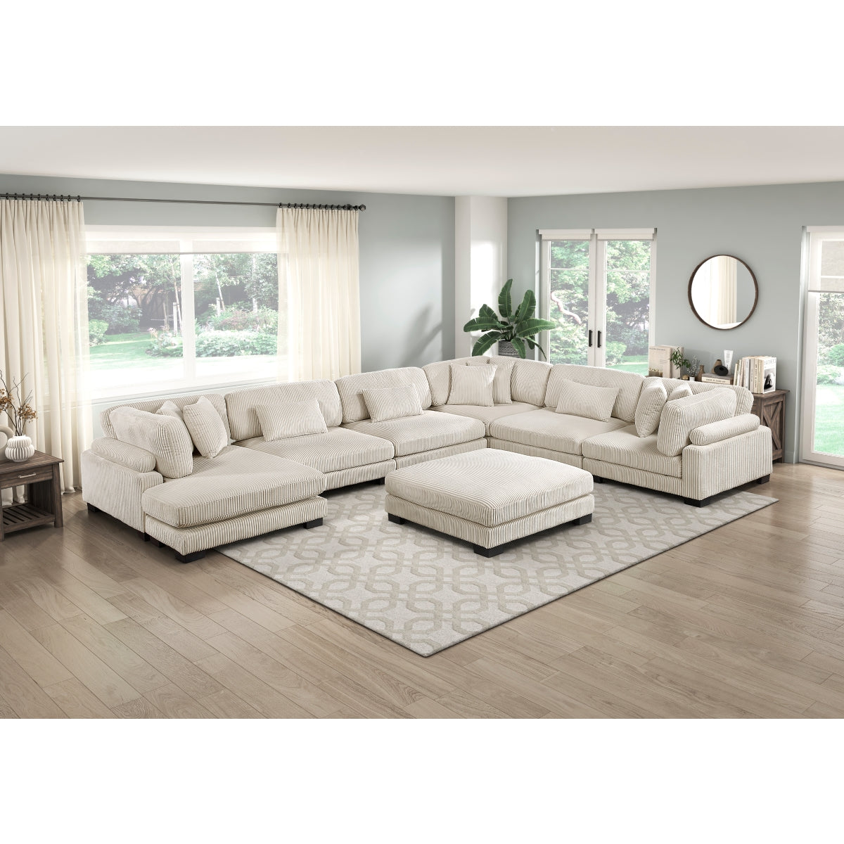 Traverse 7-Piece Modular Sectional with Reversible Chaise and Ottoman