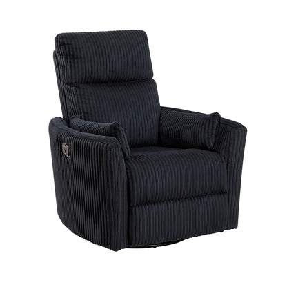 Traverse Swivel Glider Reclining Chair - Black