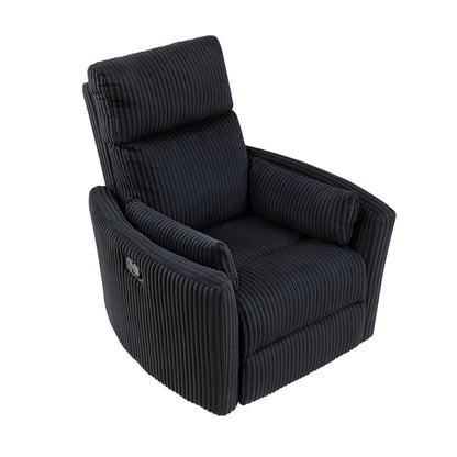 Traverse Swivel Glider Reclining Chair - Black