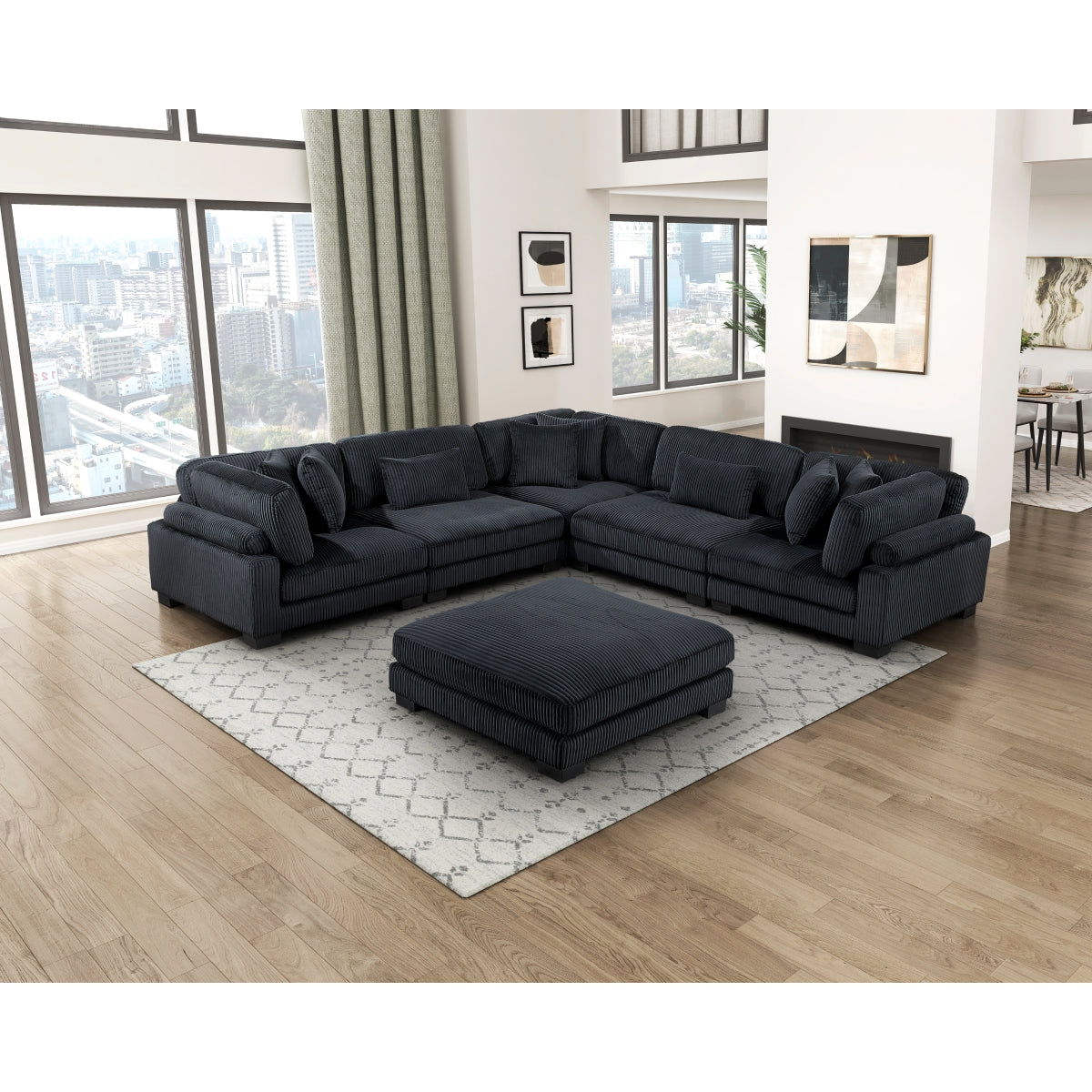 Traverse 6-Piece Modular Sectional with Ottoman