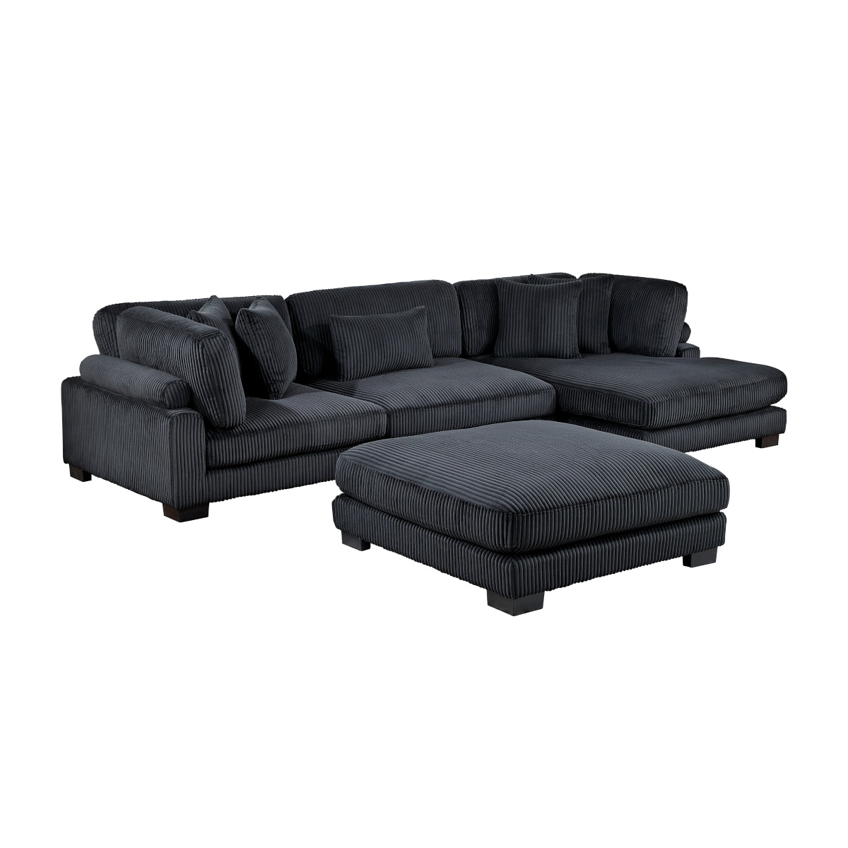 Traverse 4-Piece Modular Sectional with Reversible Chaise and Ottoman
