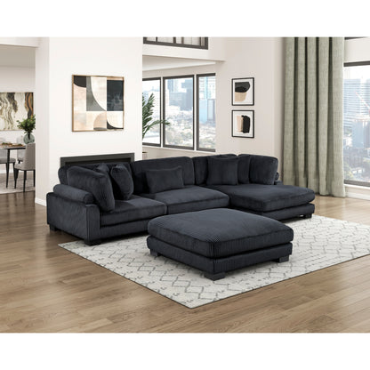 Traverse 4-Piece Modular Sectional with Reversible Chaise and Ottoman