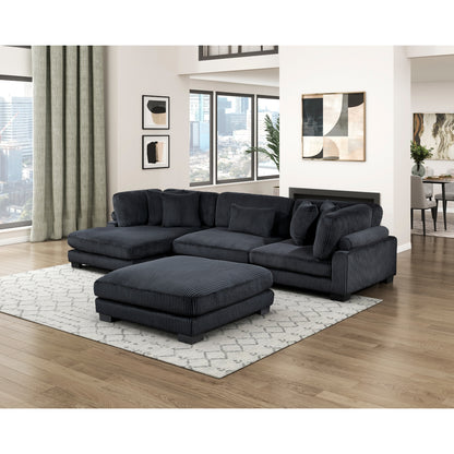 Traverse 4-Piece Modular Sectional with Reversible Chaise and Ottoman