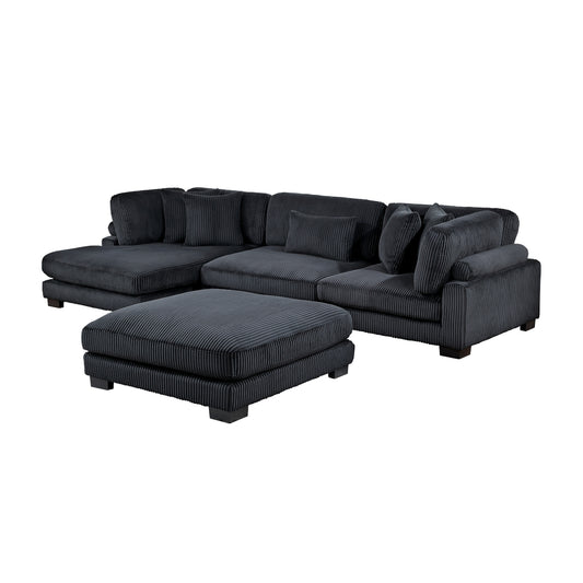 Traverse 4-Piece Modular Sectional with Reversible Chaise and Ottoman
