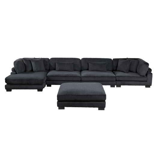 Traverse 5-Piece Modular Sectional with Reversible Chaise and Ottoman