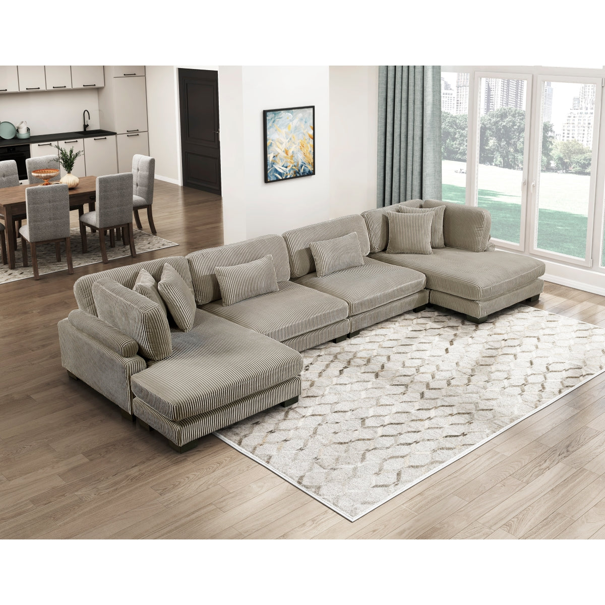 Traverse 4-Piece Modular Sectional with Reversible Chaise