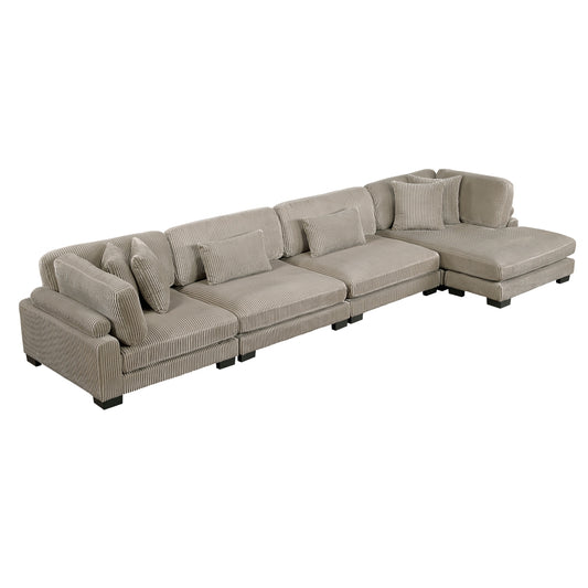 Traverse 4-Piece Modular Sectional with Reversible Chaise