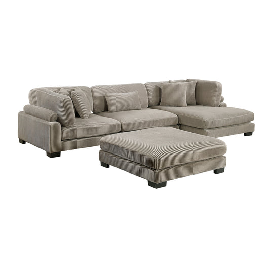 Traverse 4-Piece Modular Sectional with Reversible Chaise and Ottoman