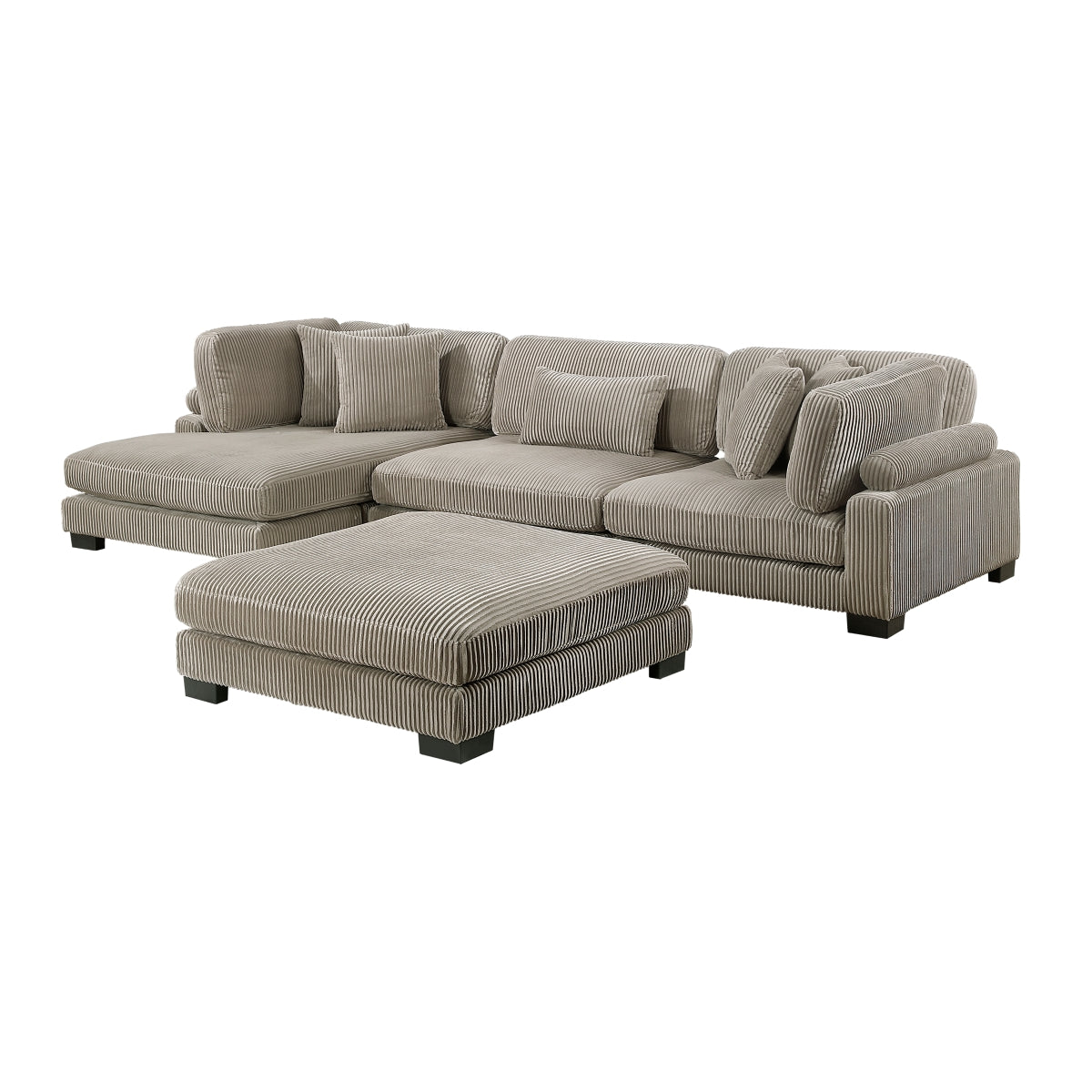 Traverse 4-Piece Modular Sectional with Reversible Chaise and Ottoman