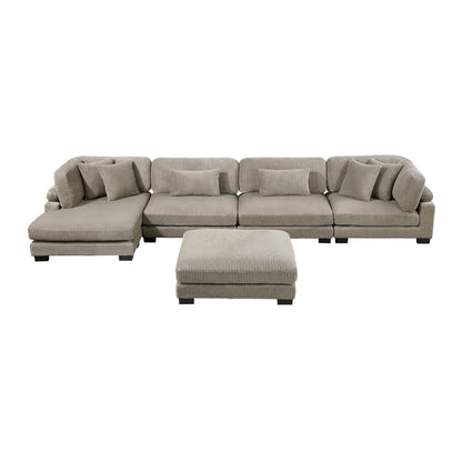 Traverse 5-Piece Modular Sectional with Reversible Chaise and Ottoman