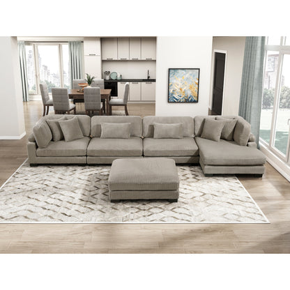 Traverse 5-Piece Modular Sectional with Reversible Chaise and Ottoman