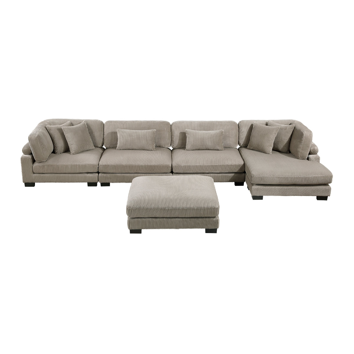 Traverse 5-Piece Modular Sectional with Reversible Chaise and Ottoman