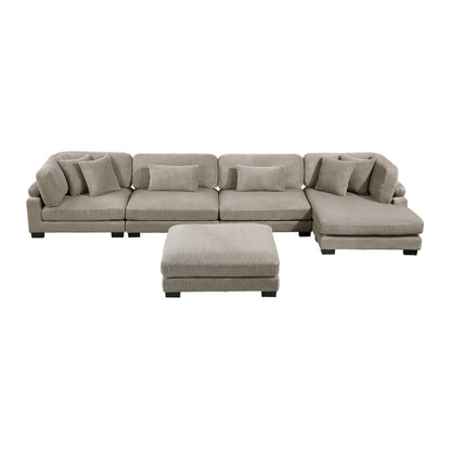 Traverse 5-Piece Modular Sectional with Reversible Chaise and Ottoman