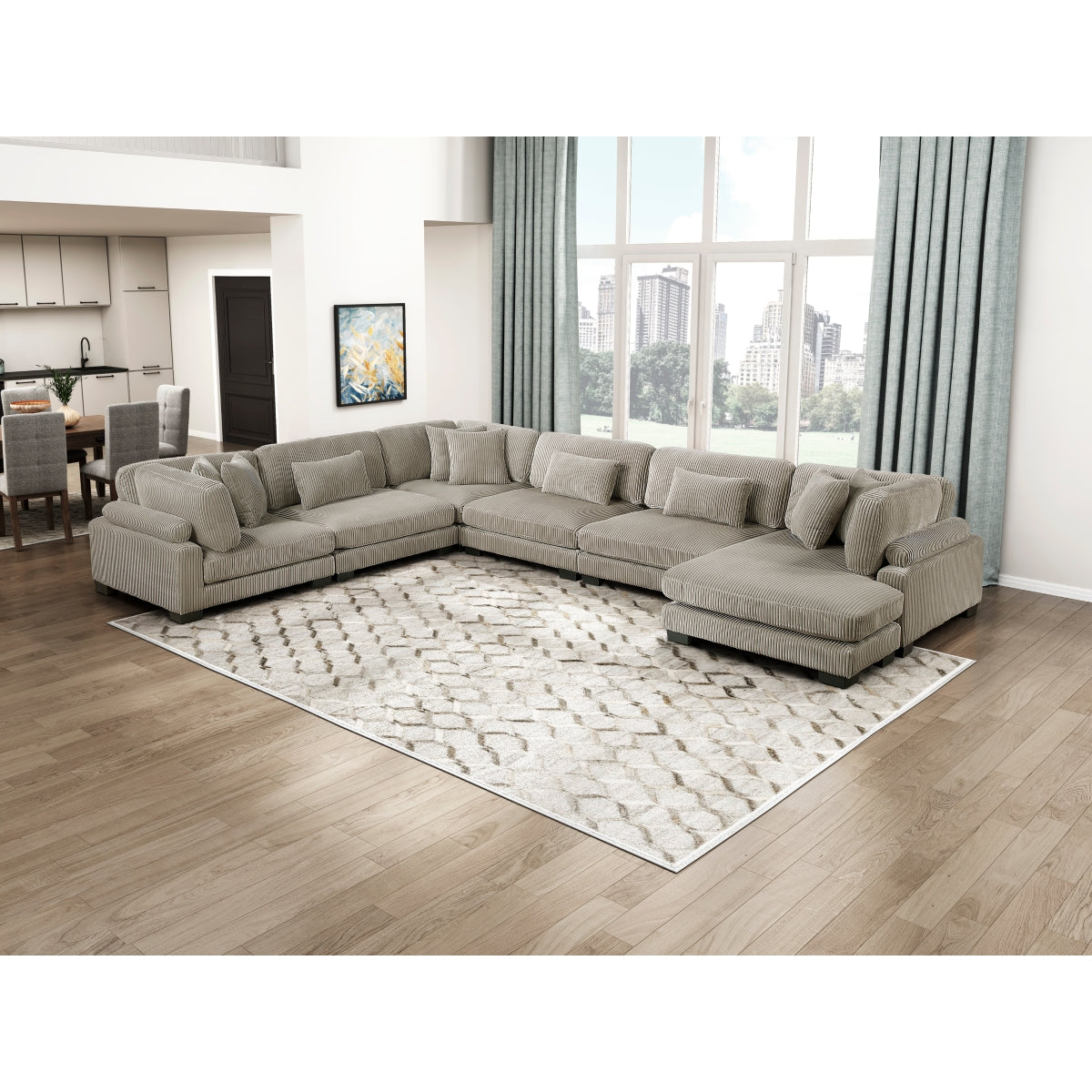 Traverse 6-Piece Modular Sectional with Reversible Chaise