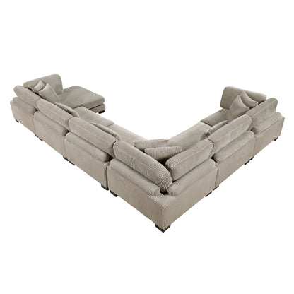 Traverse 6-Piece Modular Sectional with Reversible Chaise