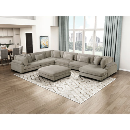 Traverse Ottoman - Taupe