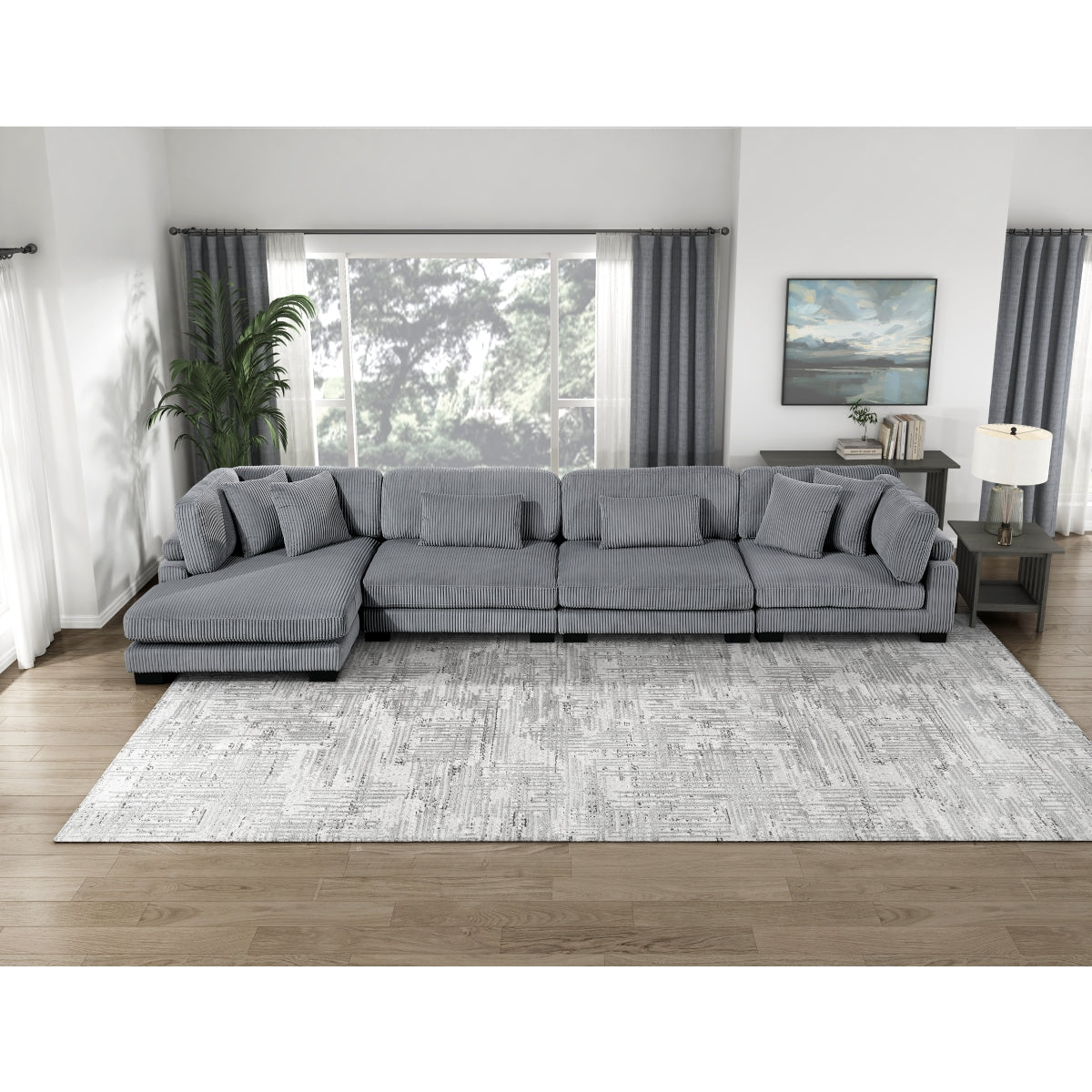Traverse 4-Piece Modular Sectional with Reversible Chaise