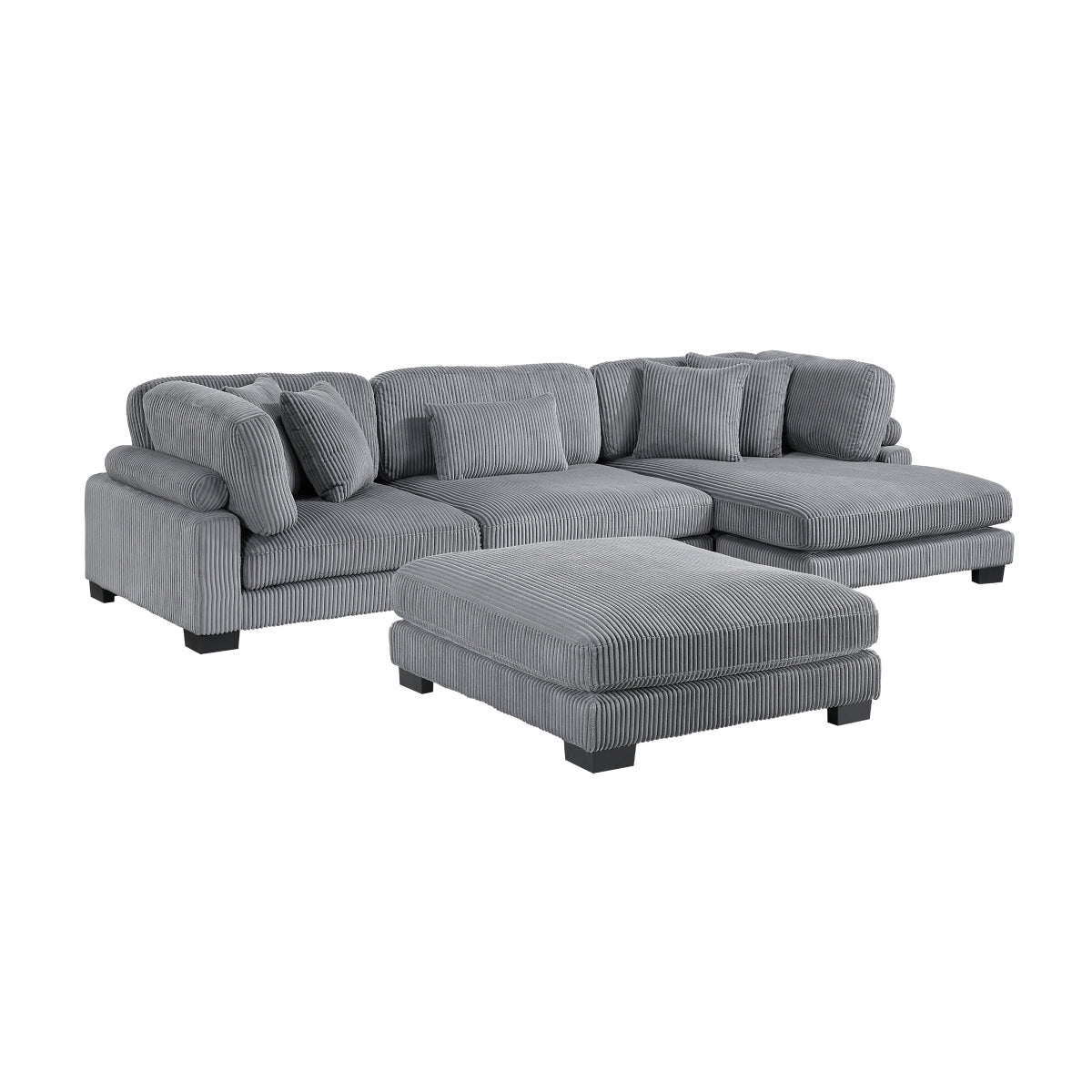Traverse 4-Piece Modular Sectional with Reversible Chaise and Ottoman