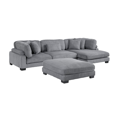 Traverse 4-Piece Modular Sectional with Reversible Chaise and Ottoman
