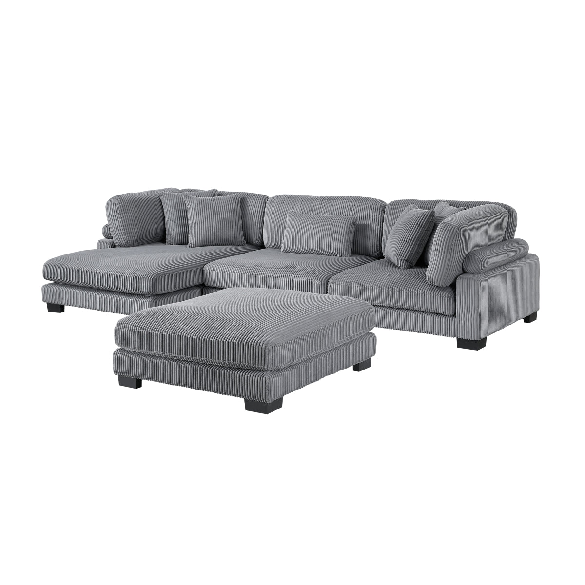 Traverse 4-Piece Modular Sectional with Reversible Chaise and Ottoman