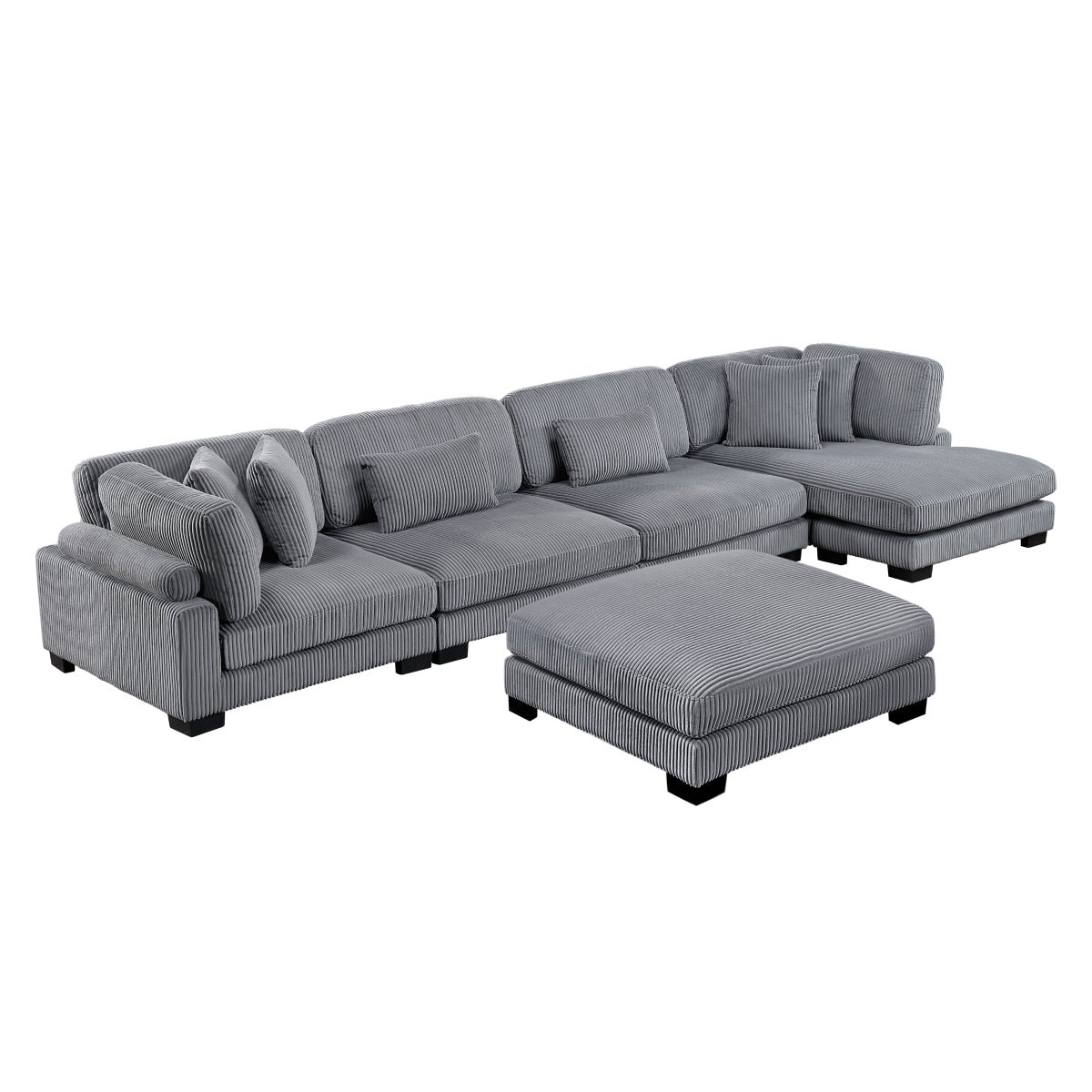 Traverse 5-Piece Modular Sectional with Reversible Chaise and Ottoman