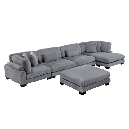 Traverse 5-Piece Modular Sectional with Reversible Chaise and Ottoman