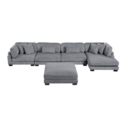 Traverse 5-Piece Modular Sectional with Reversible Chaise and Ottoman