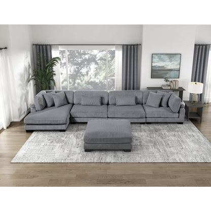 Traverse 5-Piece Modular Sectional with Reversible Chaise and Ottoman