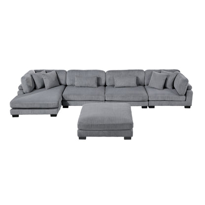 Traverse 5-Piece Modular Sectional with Reversible Chaise and Ottoman