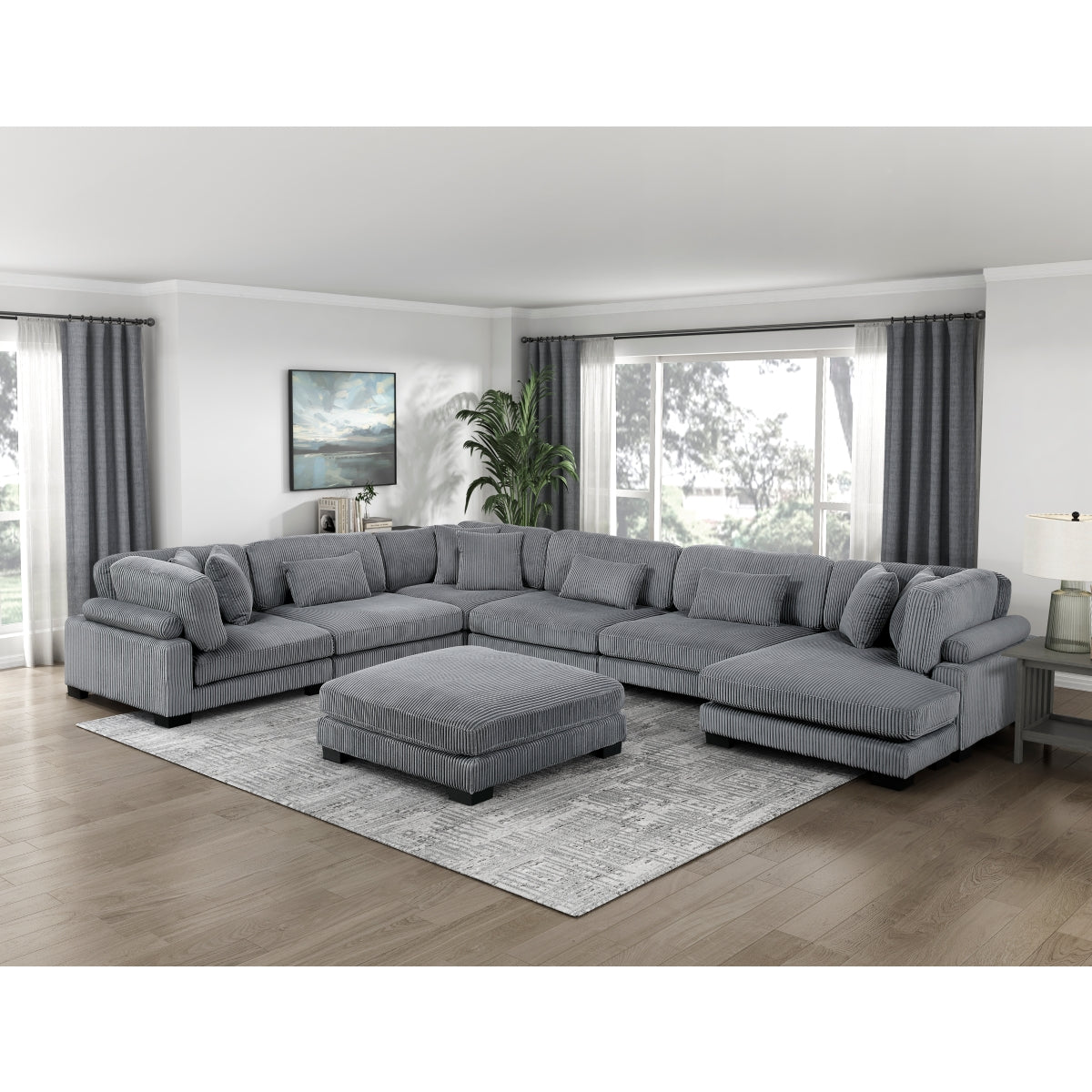 Traverse Ottoman - Gray