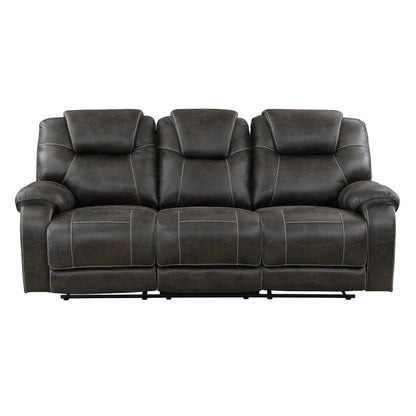 Gainesville Double Reclining Sofa - Chocolate