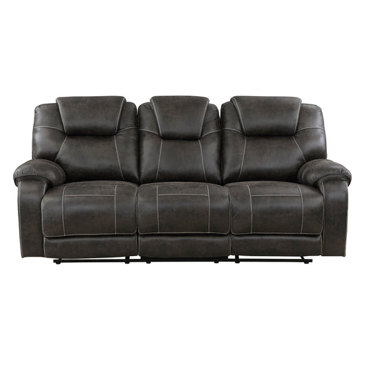 Gainesville Double Reclining Sofa - Chocolate